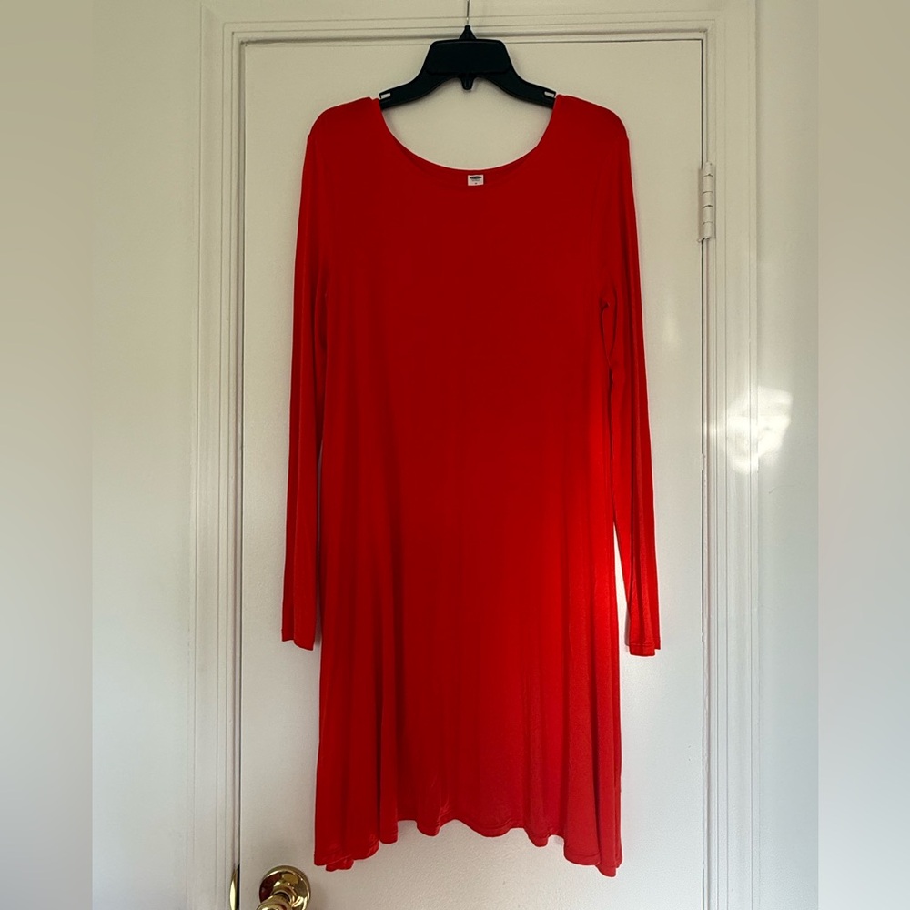 Old Navy Orange Long Sleeve Dress